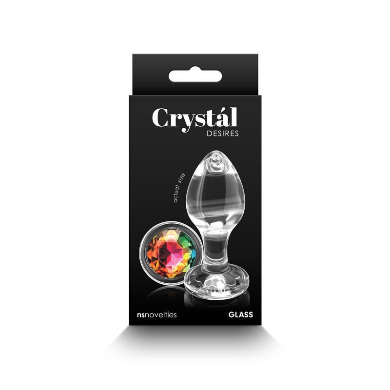 Ns Novelties Raibow glass butt plug box view | Flirtybay.com.au